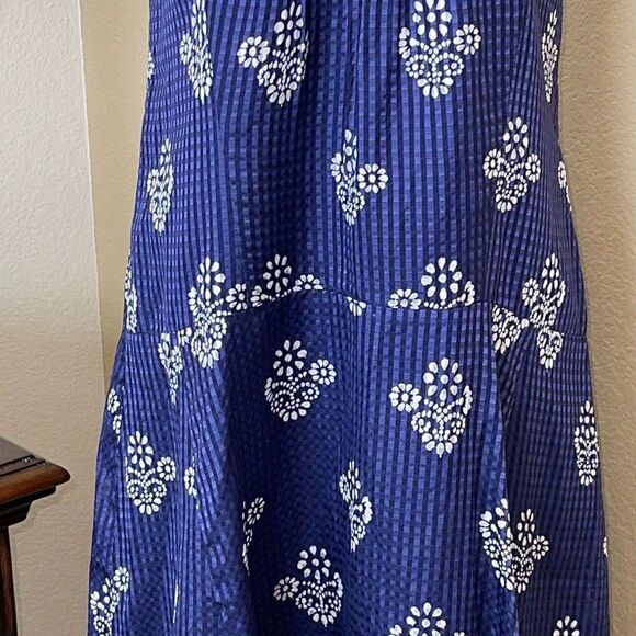 Madewell Navy Skyscape Flowerstamp Shift Dress XS - Picture 4 of 5